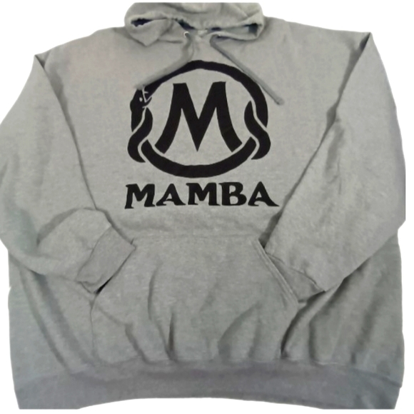 Mamba Mentality Kobe Bryant Gray Black Letter Long Sleeve Hoodie Sweatshirt 3XL - Picture 1 of 9